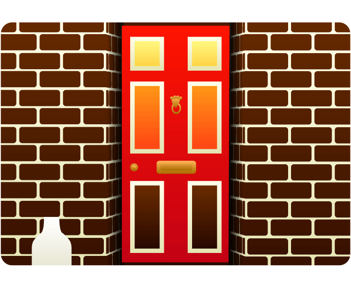 Closed magic door