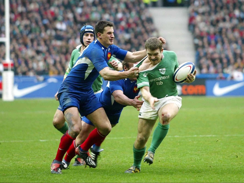 D'Arcy in action against France.