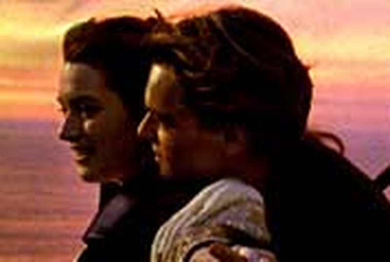 Winslet and DiCaprio in Titanic
