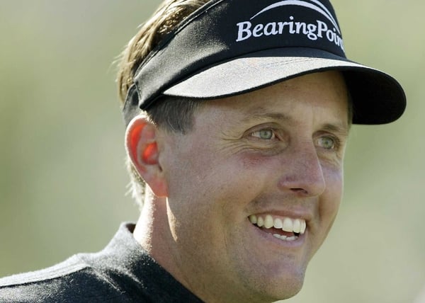Defending champion Phil Mickelson is four shots off the lead in Scottsdale