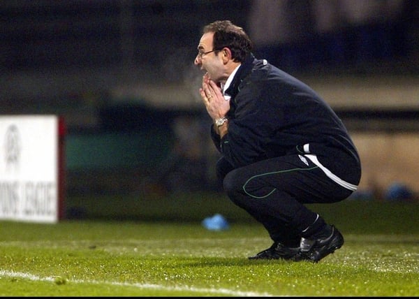 Celtic boss Martin O'Neill watches his side's Champions League hope fade