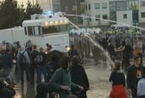 Ashtown gate at Phoenix Park - Water cannon used to disperse rioters