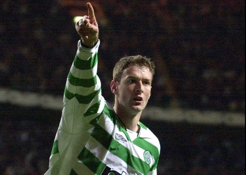 Chris Sutton: his stunning goal ensured Celtic completed the Old Firm whitewash today.