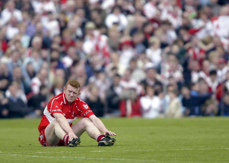 A dejected Fergal Doherty on a bad day for beaten Derry