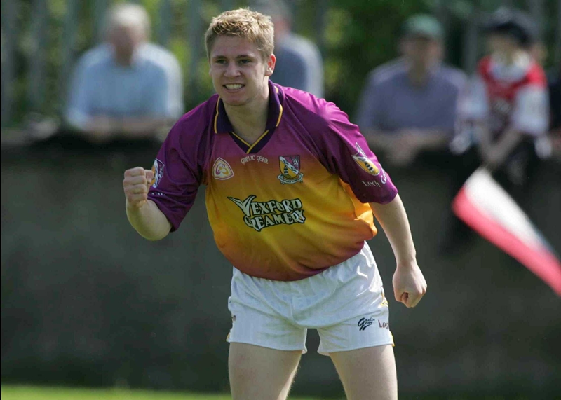 Wexford's Darren Foran celebrates after scoring a goal for his side