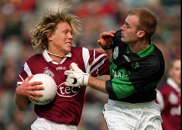Kieran McDonald (left), pictured in action for Crossmolina.
