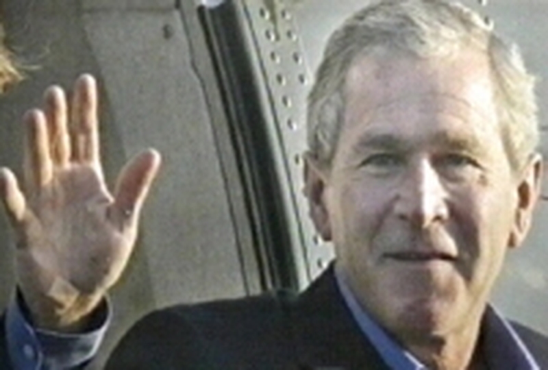George W Bush - 'Attack won't derail goal'