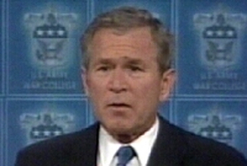 George W Bush - Outlines plans ahead of - G8 summit