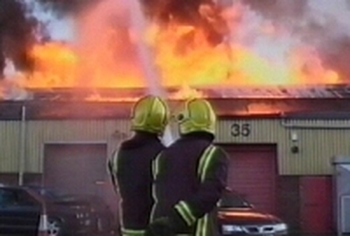 London fires - Momart warehouse destroyed