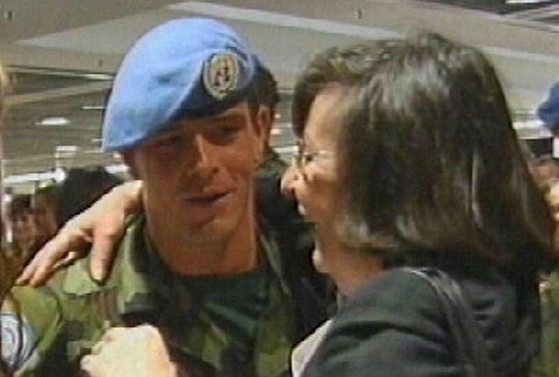 Irish troops - Return from Liberia