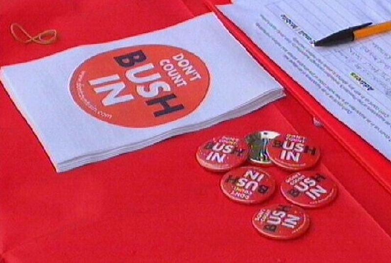 Bush visit - Protest campaign gets underway