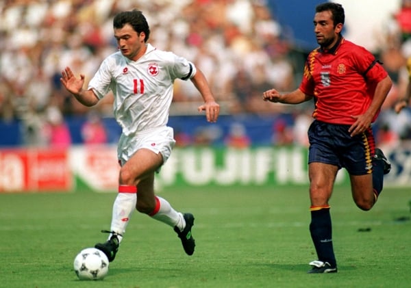 Stephane Chapuisat (left), starts for Switzerland tomorrow