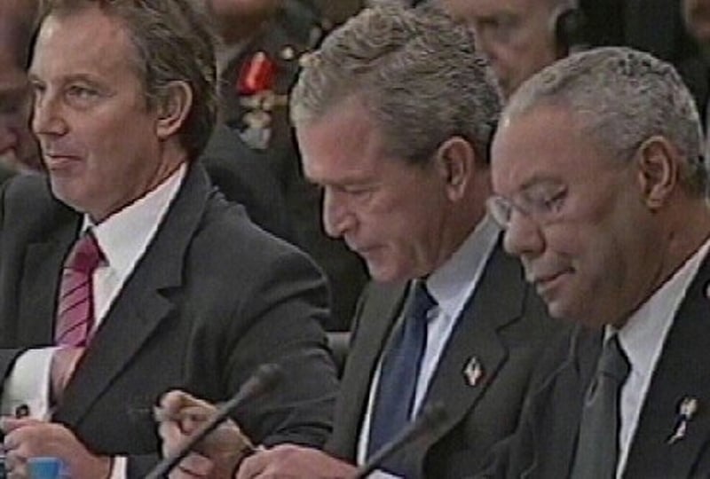 Daily Mirror source claims Tony Blair talked President Bush out of bombing the - Arabic TV network Al Jazeera