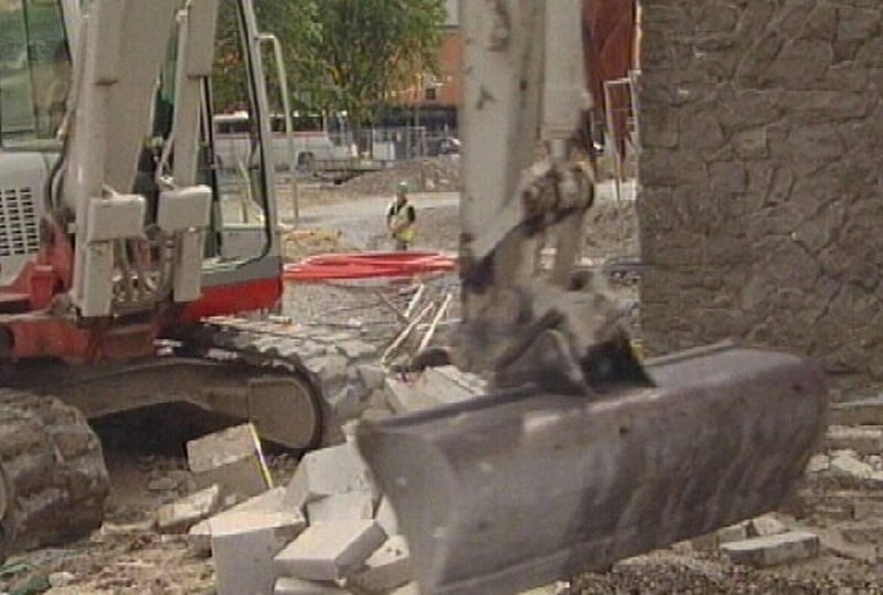 Eyre Square - Work has halted