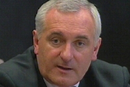Bertie Ahern - Drop in support for Fianna Fáil