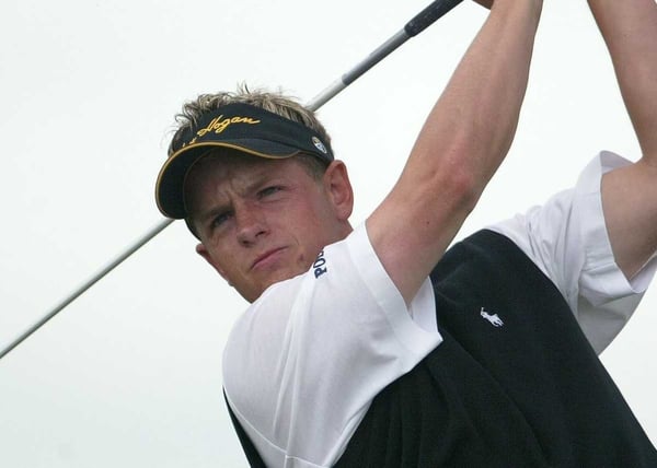 England's Luke Donald holds a share of the lead at the USPGA Championship after the second round