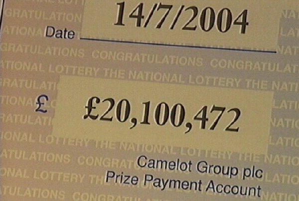 UK lottery - £20m cheque claimed