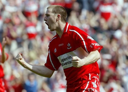 Enda Muldoon celebrates his goal