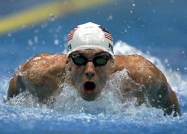 Michael Phelps won his showdown with Australian Grant Hackett last night