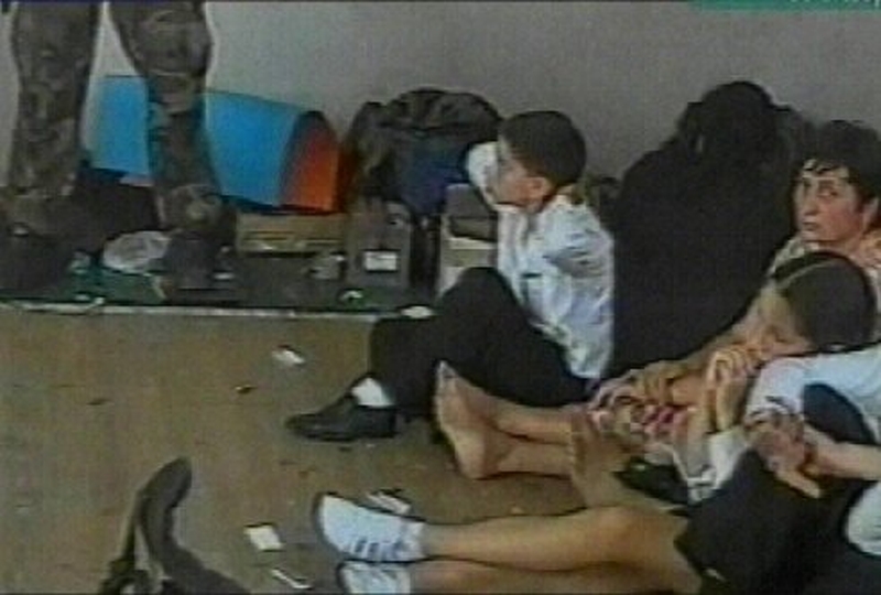 Beslan school siege - Video footage aired on TV