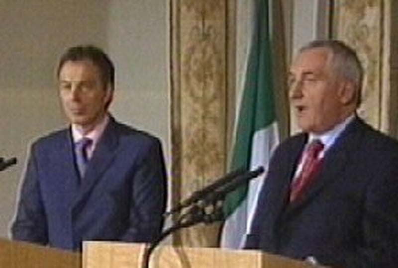 Bertie Ahern will hold talks with Tony Blair on Thursday