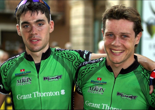 Nicolas Roche (right) is the only Irish rider in this year's Giro