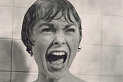 Leigh in the famous Psycho shower scene