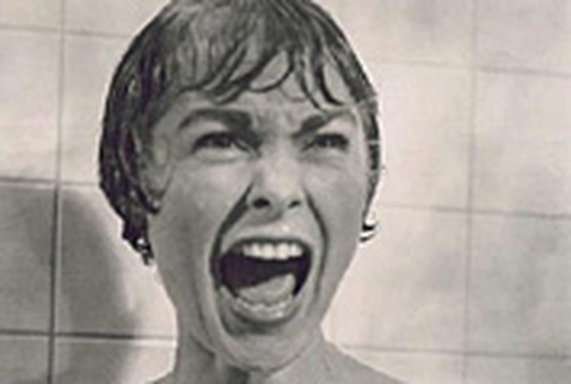 Leigh in the famous Psycho shower scene