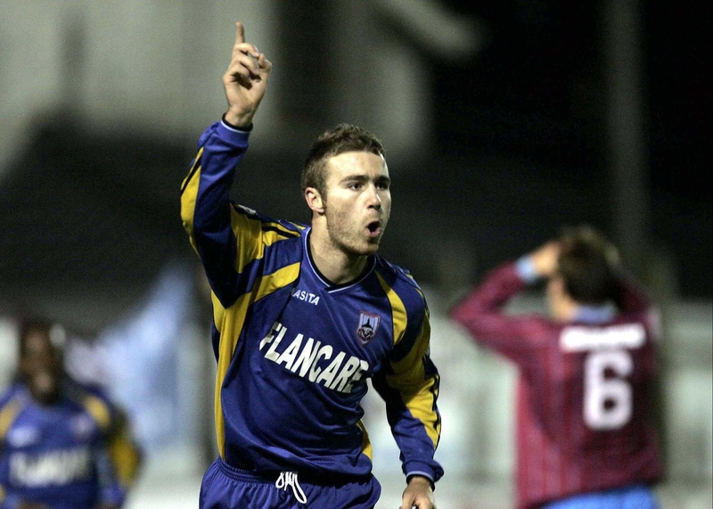 Sean Dillon celebrates his winning goal against Drogheda
