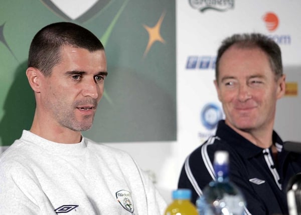 Roy Keane was welcomed back into the Irish squad by manager Brian Kerr in April 2003