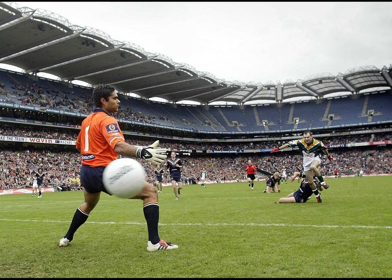 Stephen McDonnell drills the ball past a hapless Mal Michael