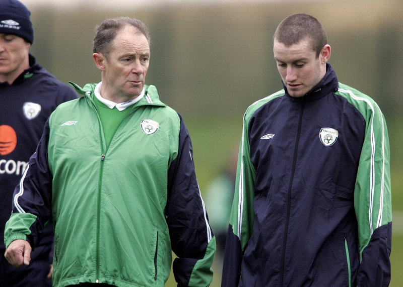 Brian Kerr with man of the match Stephen Elliott