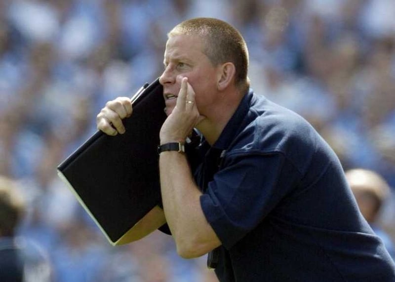 Paul Caffrey gives instructions from the sideline during this year's Championship