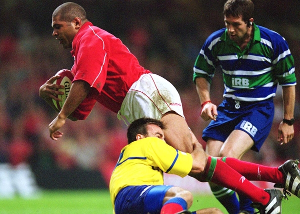 Colin Charvis scored four tries in Wales' historic win over Japan tonight