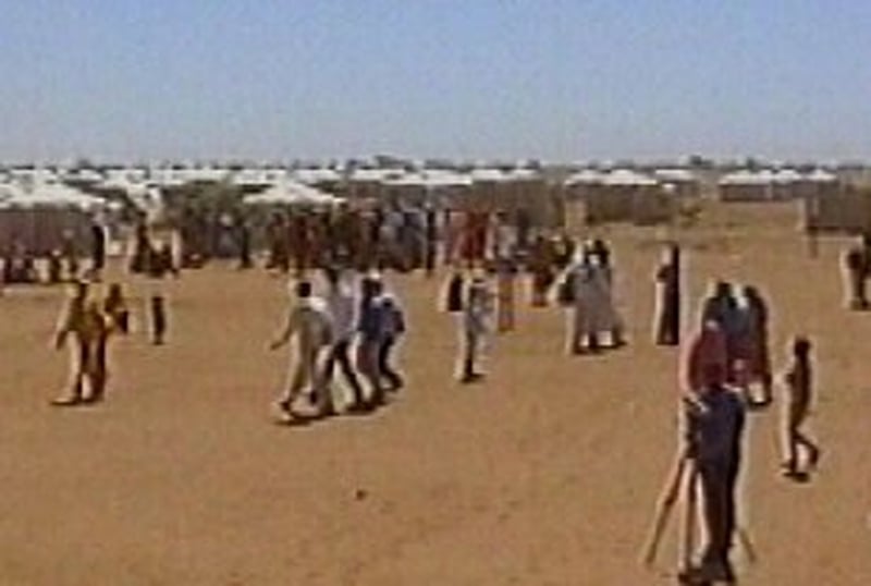 Darfur, Sudan - Refugees flee the fighting