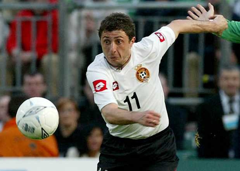 Shota Arveladze's seen here playing for Georgia