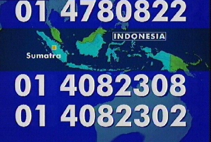 Asia disaster - Numbers for Irish concerned about relatives