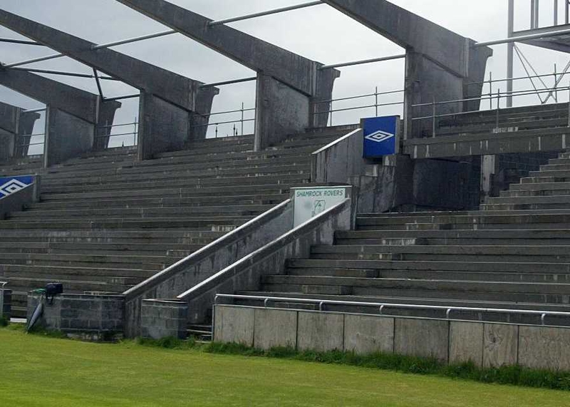 The near complete stand at Tallaght Stadium that may have to go if the ground were to accomodate GAA
