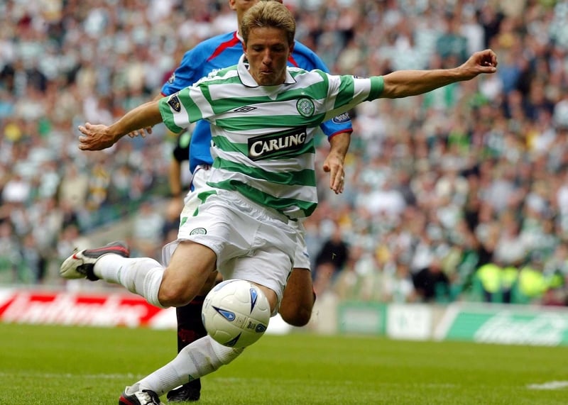 Juninho on his way out of Parkhead