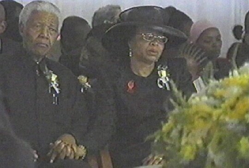 Nelson Mandela - Attends son's funeral