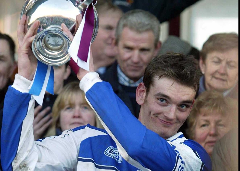 Laois' Noel Garvan lifts the O'Byrne Cup