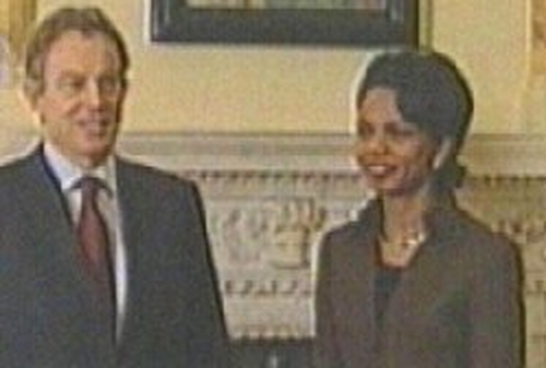 Tony Blair &amp; Condoleezza Rice - London meeting