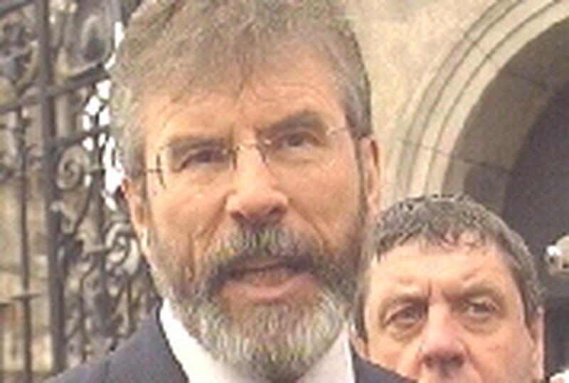 Gerry Adams - Says Taoiseach cannot corroborate bank raid claims