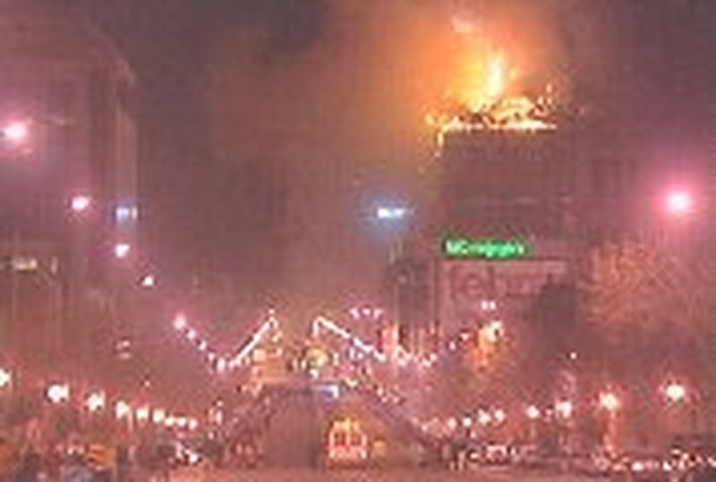 Madrid, Spain - Office block fire