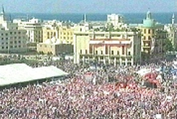 Beirut - Anti-Syrian groups protest