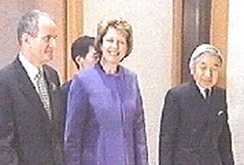 President McAleese with Emperor Akihito - Official visit to Japan