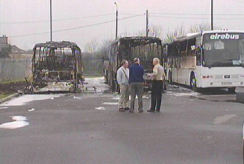 Blanchardstown - Damage to seven buses