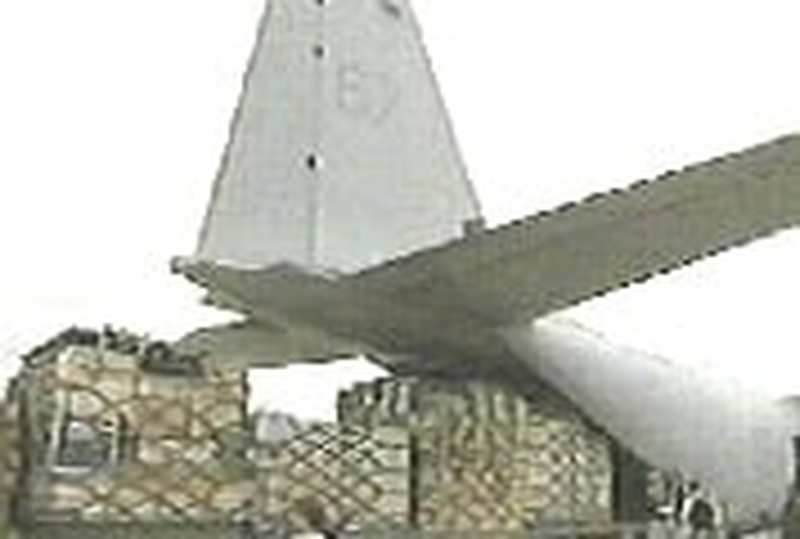 Relief supplies - Aid reaching islands