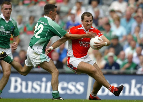 Paddy McKeever comes into the Armagh attack