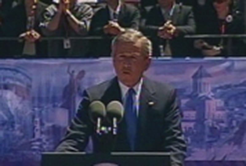 George W Bush - Addressing crowd in Tbilisi